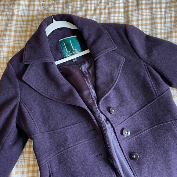 Larry Levine Jackets & Blazers - Larry Levine Women’s Sport Purple Wool Long Jacket